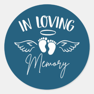 On Loving Memory Mum Of An Angel Infant Loss Classic Round Sticker