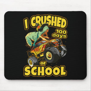 On Monster Truck I Crushed 100 Days Of School  Mouse Mat