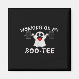 On My Boo Tee Halloween Ghost Workout Gym Magnet
