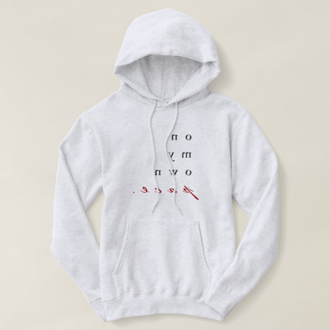 on my own pace! motivational reverse typography hoodie (Design Front)