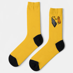 On My Puter Funny Computer Orange Cat Meme Socks