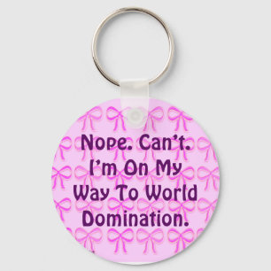 On My Way Button Keychain