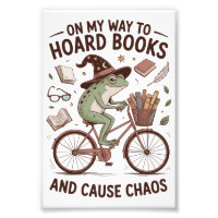 On My Way To Hoard Books And Cause Chos Frog Funny