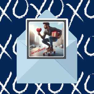 On My Way with Gift Sweetheart Valentine Holiday Card