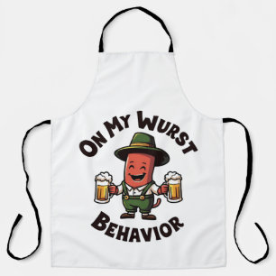 On My Wurst Behaviour Oktoberfest Funny  Apron