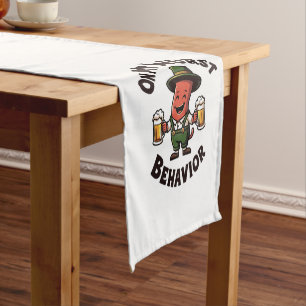 On My Wurst Behaviour Oktoberfest Funny Short Table Runner