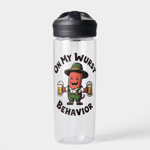 On My Wurst Behaviour Oktoberfest Funny  Water Bottle