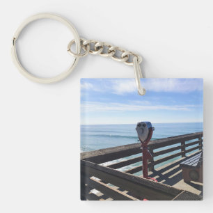 On Newport Pier, Newport Beach, California Key Ring