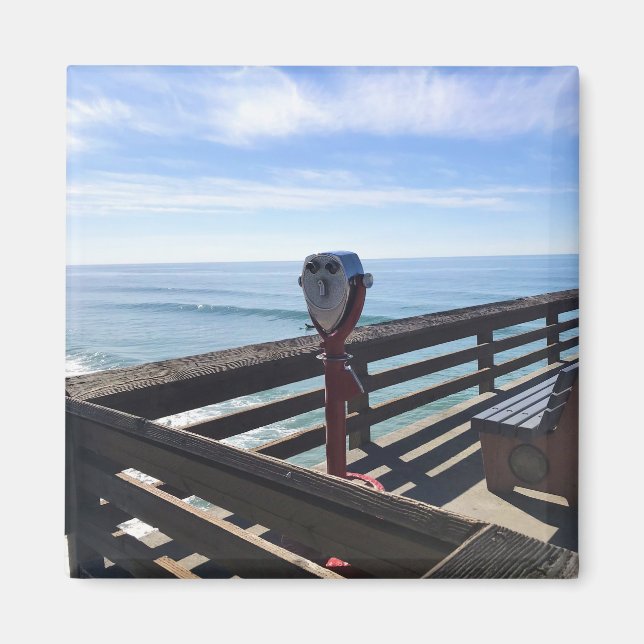 On Newport Pier, Newport Beach, California Magnet (Front)