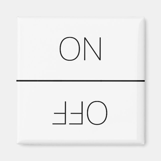 ON OFF black white Clean Dirty Dishwasher Laundry  Magnet (Front)