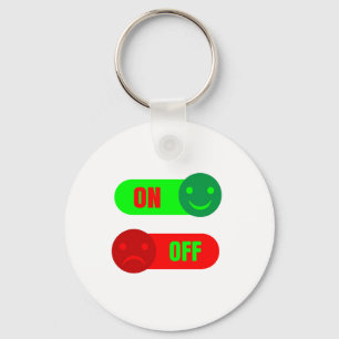On Off Mood Emoji Keychain