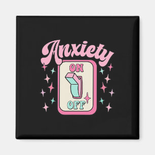 On Off Switch Fun Mental Health Awareness Retro  Magnet