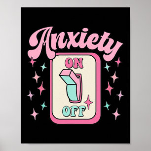 On Off Switch Fun Mental Health Awareness Retro  Poster