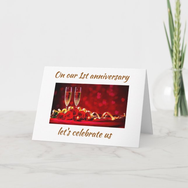 ON *OUR1st ANNIVERSARY* CELEBRATE *US* CARD (Front)