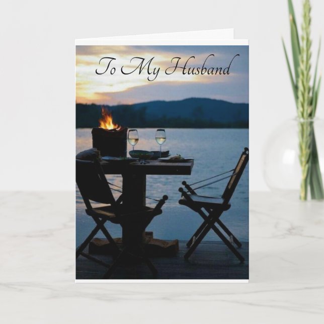 **ON OUR ANNIVERSARY** TO MY HUSBAND WITH LOVE CARD (Front)