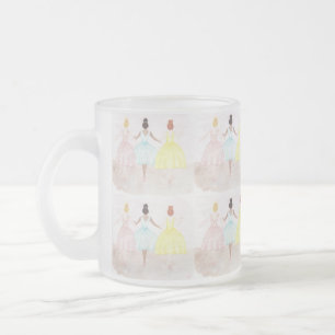 On Point Ballet Dancers Frosted Glass Coffee Mug