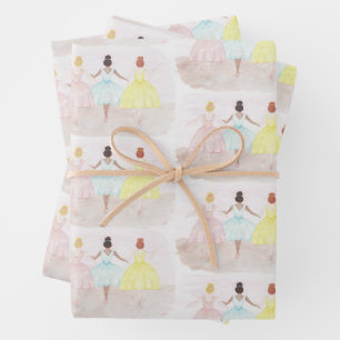 On Point Ballet Dancers Wrapping Paper Sheet