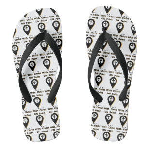 On Point With Christ Biblical All-Over Unisex Flip Flops