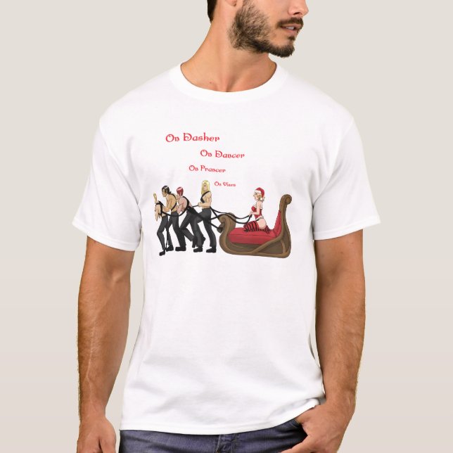 On Prancer, On Vixen T-Shirt (Front)