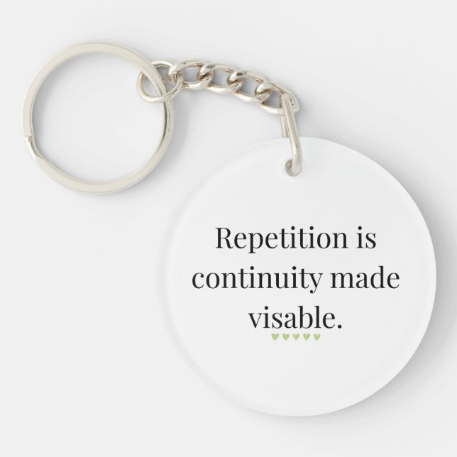 On Ritual and the Shape of Memory Key Ring (Front)