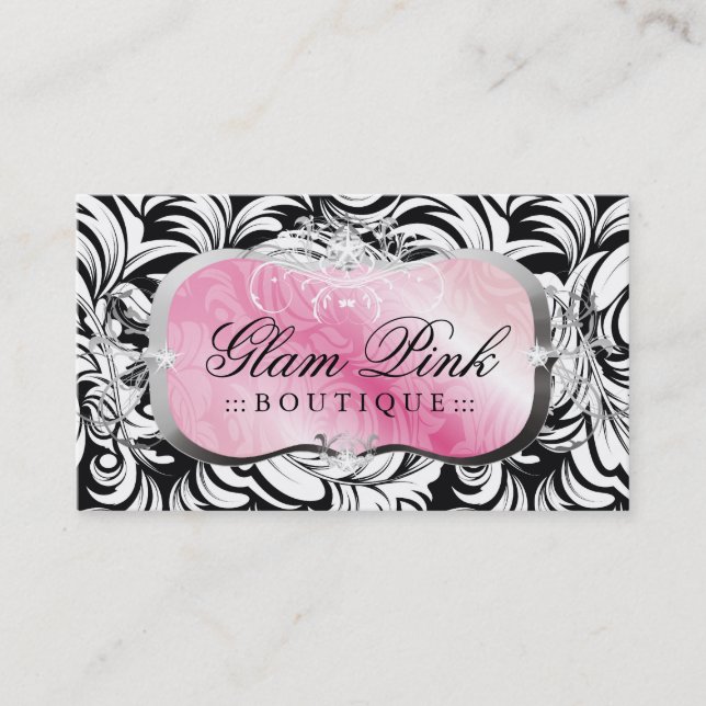 On Sale! 311 Lavish Pink Platter Silver Business Card (Front)