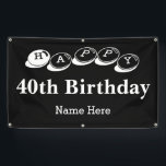 On Sale Happy 40th Birthday Banner<br><div class="desc">On Sale Happy 40th Birthday Black and White Banner. Apply today's savings code (as seen) at check out. Super easy (edit to suit) or personalise and order as is. This easy edit sample template has been designed and brought to you by Debra in support of her lifelong rescue mission? Banners...</div>