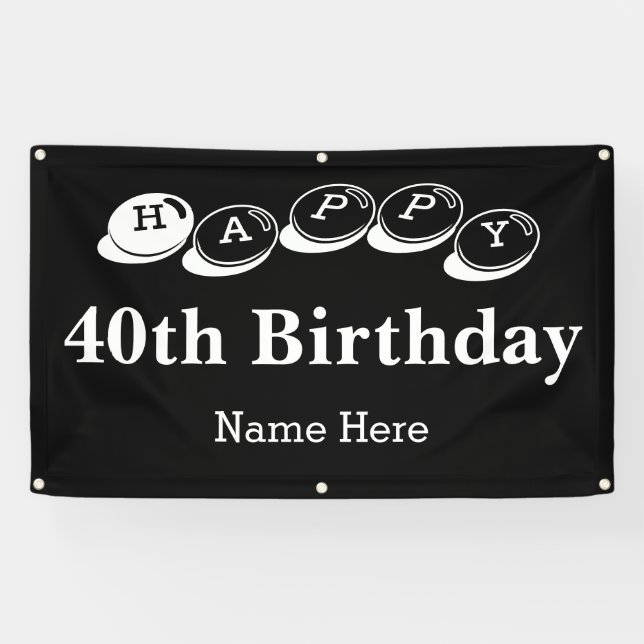 On Sale Happy 40th Birthday Banner (Horizontal)