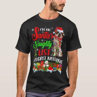 On Santa's Naughty List Xmas Bernard T-Shirt