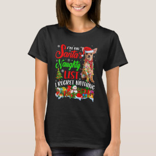 On Santa's Naughty List Xmas Chihuahua T-Shirt