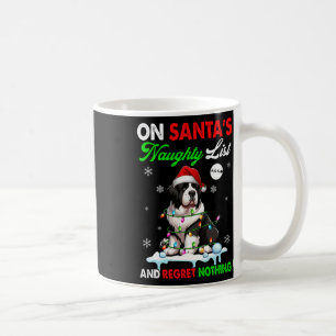 On Santa's Xmas Naughty List Regret Nothing Santa Coffee Mug