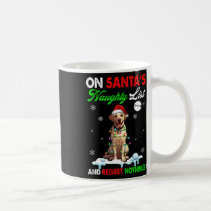 On Santa's Xmas Naughty List Regret Nothing Santa  Coffee Mug