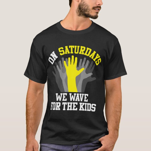 On Saturdays We Wave For The Iowa  T-Shirt (Front)