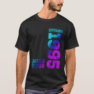 On September 1995 Since 1995 Vintage 1995 Birth Re T-Shirt