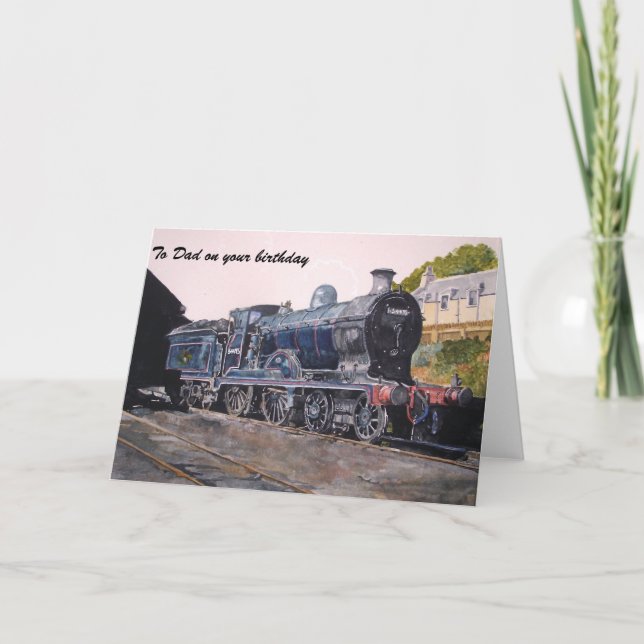 'On Shed' Caledonian railway's Steam Engine Card (Front)