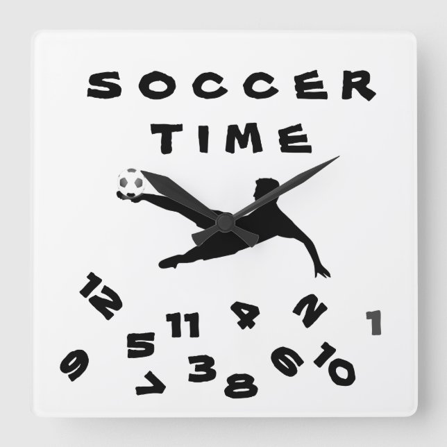 "ON ***SOCCER TIME*** WITH THIS FUN CLOCK (Front)
