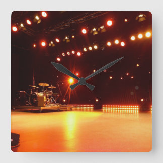 On stage square wall clock