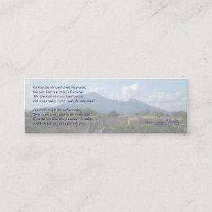 'On that day the earth...' poetry bookmark Mini Business Card