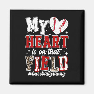 On That Field Bysebyll Granny Of A Bysebyll Player Magnet