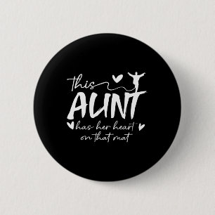 On That Mat Karate Aunt Karate Auntie 3 6 Cm Round Badge