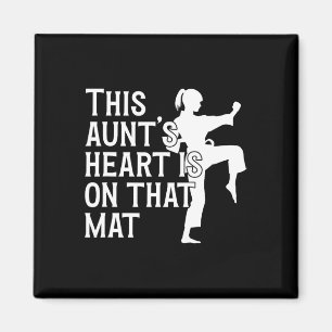 On That Mat Karate Aunt Proud Karate Auntie  Magnet