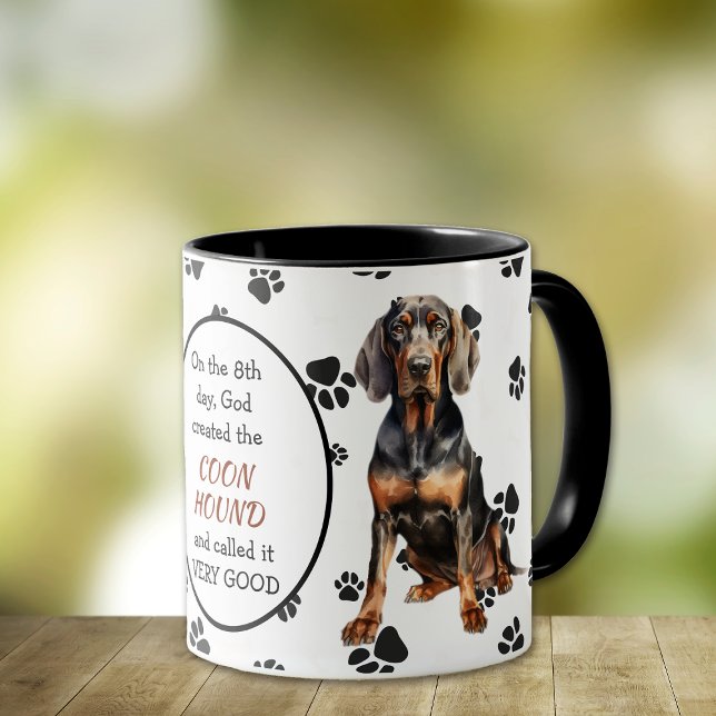 On the 8th Day God Created the Coonhound Mug (Creator Uploaded)