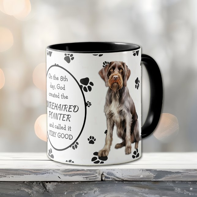 On the 8th Day God Created Wirehaired Pointer Dogs Mug (Creator Uploaded)
