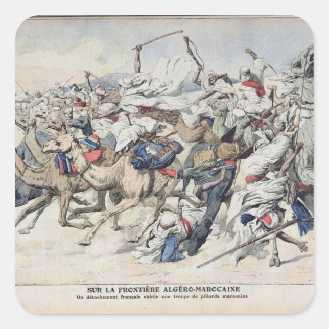 On the Algero-Moroccan Frontier, a French Square Sticker (Front)