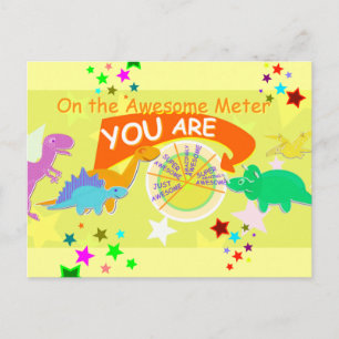 On the Awesome Metre You Are Amazingly Awesome Postcard