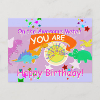 On the Awesome Metre You are Awesome Birthday Postcard