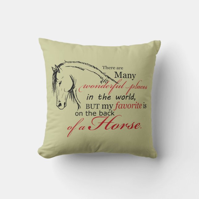 On the Back of a Horse Cushion (Front)