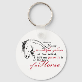 On the Back of a Horse Key Ring