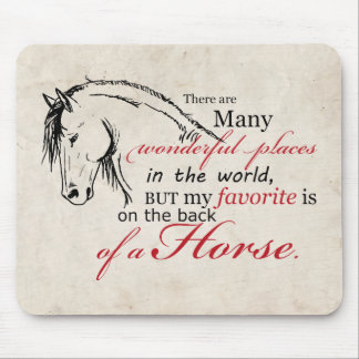 On the Back of a Horse Mouse Mat