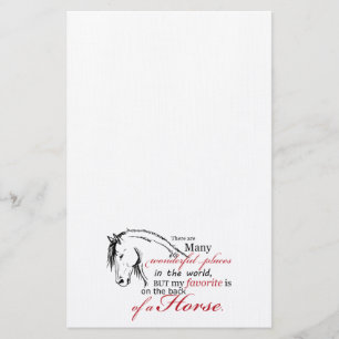 On the Back of a Horse Stationery
