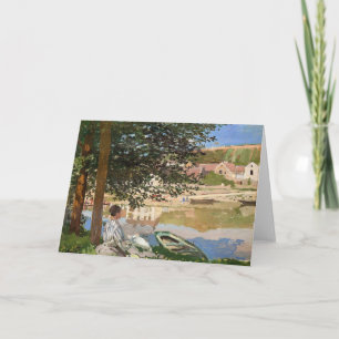 On the Bank of the Seine by Monet Card
